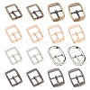 WADORN 16Pcs 8 Colors Rectangle Adjustable Alloy & Iron Slider Buckles FIND-WR0003-62A-1