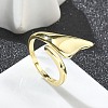 Rack Plating Brass Open Cuff Finger Rings for Women RJEW-M028-85G-3