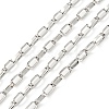 Anti-Tarnish Rhodium Plated 925 Sterling Silver Paperclip Chains STER-F052-08P-1