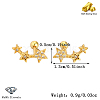 S925 Sterling Silver Star Stud Earrings LM4337-1-3