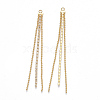 Brass Chain Tassel Big Pendants KK-T038-45G-2