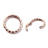 Ion Plating(IP) Twisted Ring Hoop Earrings for Girl Women STAS-K233-02B-RG-2