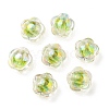 UV Plating Rainbow Iridescent Acrylic Beads OACR-A014-03G-1