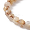 Grade AA Natural Gold Rutilated Quartz Round Beaded Stretch Bracelets for Women BJEW-JB09349-2