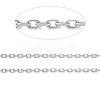 Tarnish Resistant 304 Stainless Steel Faceted Cable Chains CHS-G027-03P-2