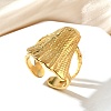 304 Stainless Steel Open Cuff Ring for Women RJEW-A053-06G-09-1