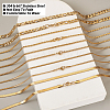 5Pcs 5 Style 304 & 667 Stainless Steel Snake & Figaro & Box & Herringbone Chain Necklaces Set NJEW-TA0001-13-5