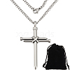 DIY 304 Stainless Steel Nail Cross Pendant Necklace Making Kits DIY-BBC0002-32P-1