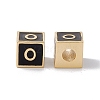 Rack Plating Brass Enamel Beads KK-B060-04G-01O-1