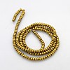 Electroplate Non-magnetic Synthetic Hematite Beads Strands G-J208G-09-2