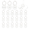 24Pcs Transparent Blank Acrylic Wine Glass Charms AJEW-AB00074-1