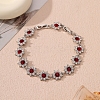 Alloy Rhinestone Link Chain Bracelets PW-WG4AE2D-07-1