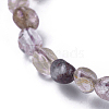 Natural Rutilated Quartz Bead Stretch Bracelets BJEW-K213-39-3