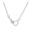 925 Sterling Silver Pendant Necklaces NJEW-BB55898-A-1