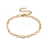 PVD Vacuum Plating 304 Stainless Steel Cable Chain Bracelet for Men Women BJEW-E031-05C-G-7