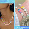16Pcs 8 Colors Painted Glass Beads LAMP-PA0001-38-5