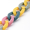 Handmade Opaque Acrylic Curb Chains AJEW-JB00553-2