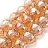 Transparent Electroplate Glass Beads Strands EGLA-N002-34H-F01-1