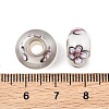 Lampwork & Brass Core European Beads LAMP-P019-01P-25-3