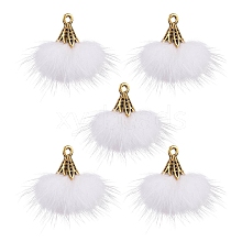 Faux Mink Fur Tassel Pendant Decorations FIND-YW0002-24D