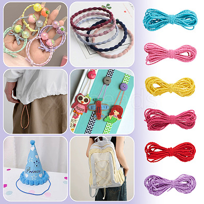 30M 6 Colors Polyester Elastic Cords EC-TA0001-07E-1