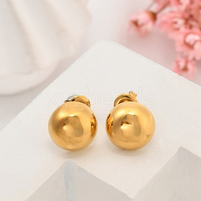 304 Stainless Steel Stud Earrings EJEW-G423-05G-1