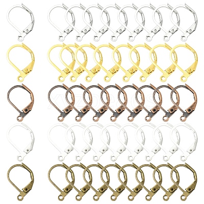 100Pcs Brass Leverback Earring Findings KK-YW0003-37AB-1