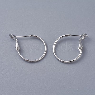 Brass Hoop Earrings KK-I665-26A-P-1