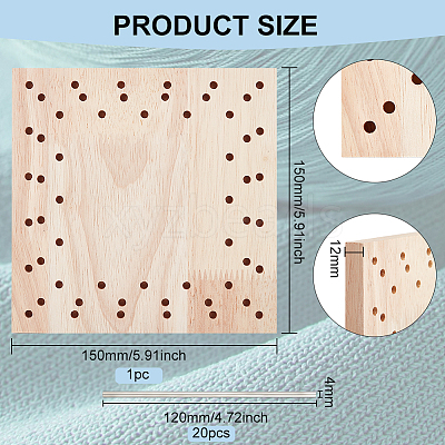 Wood Crochet Blocking Board DIY-BC0006-37-1