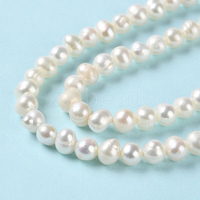 Natural Cultured Freshwater Pearl Beads Strands PEAR-E018-55-1