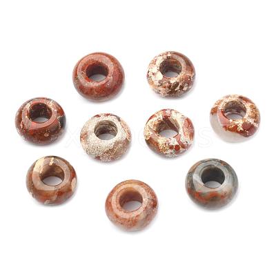Natural Brecciated Jasper European Beads G-G740-14x8mm-05-1