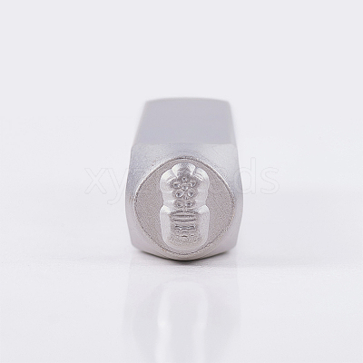 Iron Metal Stamps AJEW-BC0005-56B-1