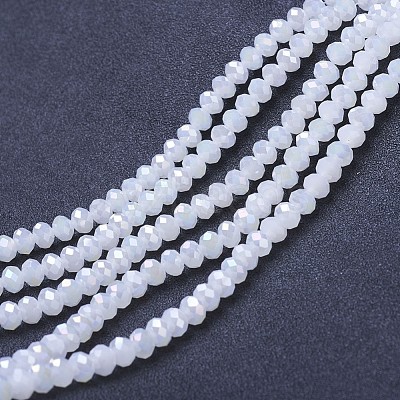 Electroplate Glass Beads Strands X-EGLA-A034-J6mm-B07-1