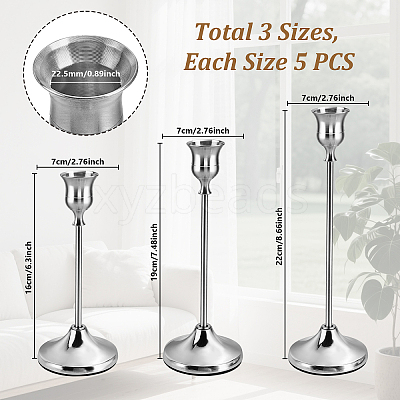 3Pcs 3 Styles Metal Candle Holder Sets DIY-WA0001-37P-1