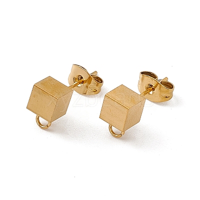 304 Stainless Steel Stud Earring Findings STAS-E179-03G-02-1