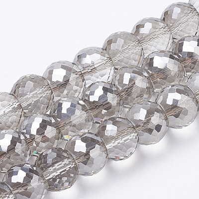 Electroplated Glass Beads Strands EGLA-Q092-8mm-A05-1
