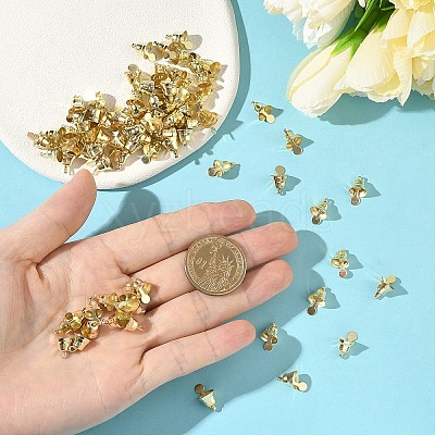 80Pcs Iron Bell Pendants HJEW-YW0001-09-1