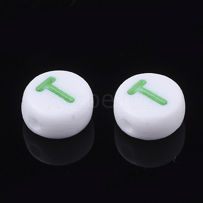 Initial Acrylic Beads X-OACR-E001-20T-1