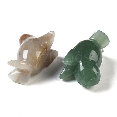Natural Mixed Gemstone Carved Sea Lion Figurines DJEW-M015-08-1