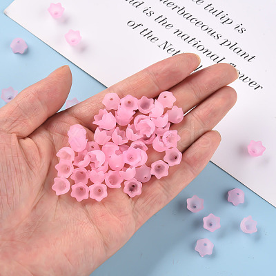 Transparent Acrylic Beads Caps PL543-4-1