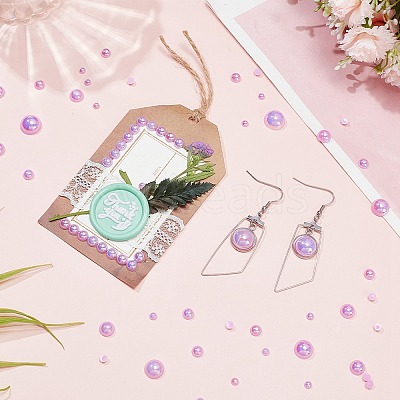 70G 5 Styles ABS Plastic Imitation Pearl Cabochons OACR-SC0001-45H-1