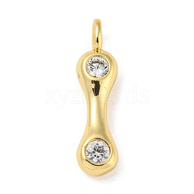Rack Plating Brass Micro Pave Cubic Zirconia Pendants KK-A200-24G-I-1