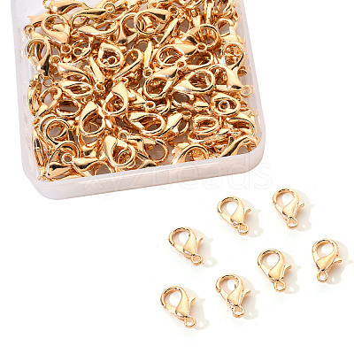 Zinc Alloy Lobster Claw Clasps PALLOY-YW0001-12KCG-1