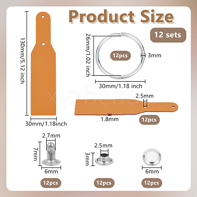 DIY Leather Keychain Making Kits DIY-OC0013-48-1