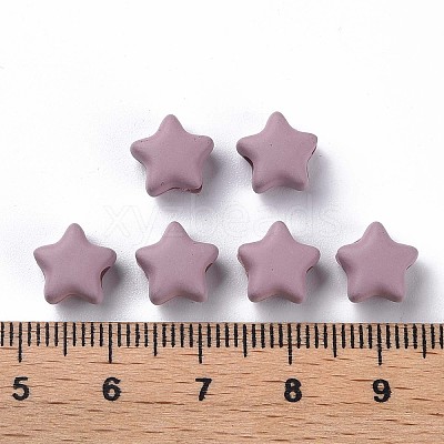 Spray Painted Acrylic Beads X-MACR-S373-45-O03-1