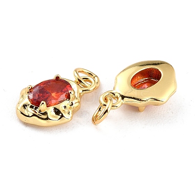 Brass Micro Pave Cubic Zirconia Pendant ZIRC-P089-19G-F-1