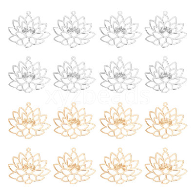 60Pcs 2 Styles Long-Lasting Plated Brass Pendants KK-HY0003-73-1