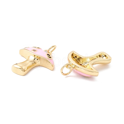 Autumn Theme Rack Plating Brass Micro Pave Colorful Cubic Zirconia Pendants KK-D073-06G-05-1