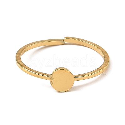 304 Stainless Steel Adjustable Open Cuff Rings RJEW-Q806-01G-06-1