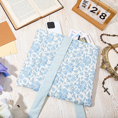Flower Print Cloth Packing Pouches with Straps ABAG-WH20010-40A-1
